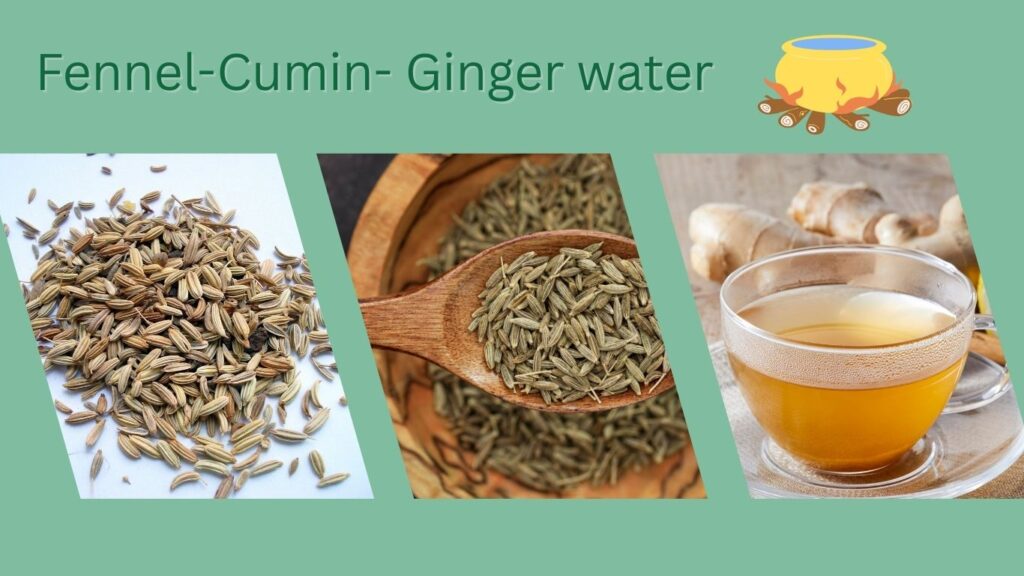 A Picture by loss weight for easy 7 steps. Fennel-Cumin-Ginger