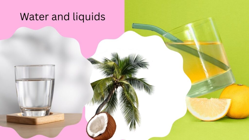Apicture by water and liquids for dydration and ditoxification in body.